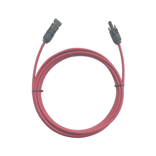 Cable Fotovoltaico / 1 metro / Color Rojo / Calibre 10 AWG / Terminal MC4-Macho y Hembra en  ambos extremos