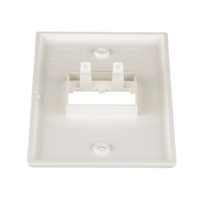 Placa de Pared Vertical Clásica, Salida Para 2 Puertos Mini-Com, Color Blanco Mate