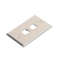 Placa de Pared Vertical, de Acero Inoxidable, Salida Para 2 Puertos Mini-Com