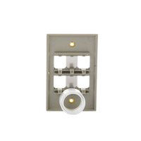 Placa de Pared Vertical, de Acero Inoxidable, Salida Para 4 Puertos Mini-Com