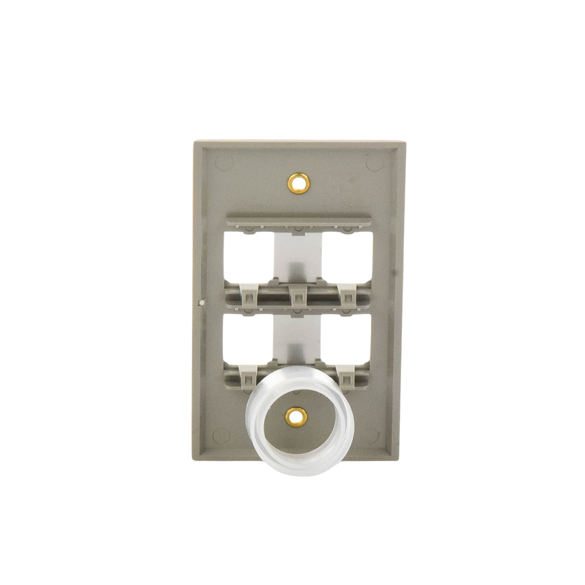 Placa de Pared Vertical, de Acero Inoxidable, Salida Para 4 Puertos Mini-Com