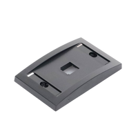 Placa de Pared Vertical Ejecutiva, Salida de 1 Puerto Mini-Com, Con Espacios Para Etiquetas, Color Negro