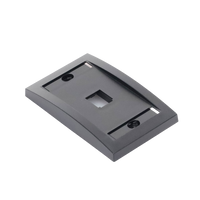 Placa de Pared Vertical Ejecutiva, Salida de 1 Puerto Mini-Com, Con Espacios Para Etiquetas, Color Negro