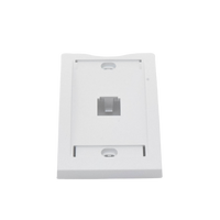 Placa de Pared Vertical Ejecutiva, Salida Para 1 Puerto Mini-Com, Con Espacios Para Etiquetas, Color Blanco