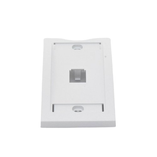 Placa de Pared Vertical Ejecutiva, Salida Para 1 Puerto Mini-Com, Con Espacios Para Etiquetas, Color Blanco