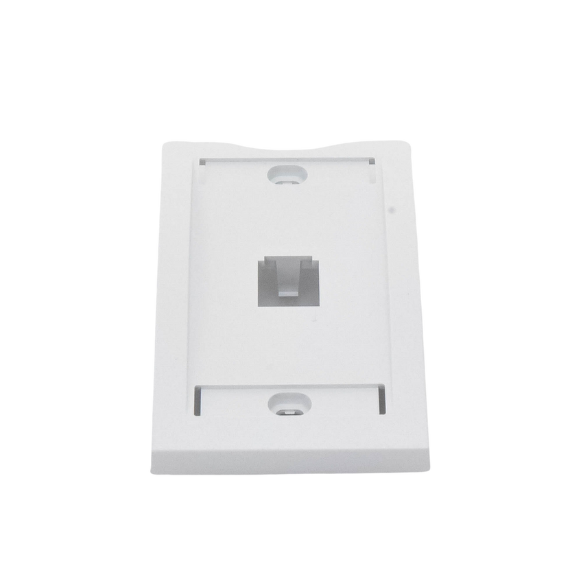 Placa de Pared Vertical Ejecutiva, Salida Para 1 Puerto Mini-Com, Con Espacios Para Etiquetas, Color Blanco
