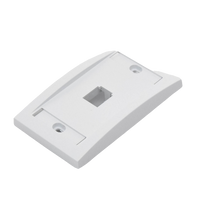 Placa de Pared Vertical Ejecutiva, Salida Para 1 Puerto Mini-Com, Con Espacios Para Etiquetas, Color Blanco