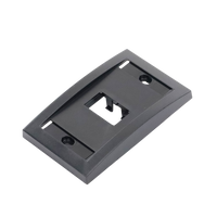 Placa de Pared Vertical Ejecutiva, Salida de 2 Puertos Mini-Com, Con Espacios Para Etiquetas, Color Negro