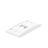 Placa de Pared Vertical Ejecutiva, Salida Para 2 Puertos Mini-Com, Con Espacios Para Etiquetas, Color Blanco