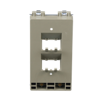 Placa de Pared Vertical, Resistente al Agua con Protección IP56, Acepta 4 Módulos Mini-Com, Color Gris