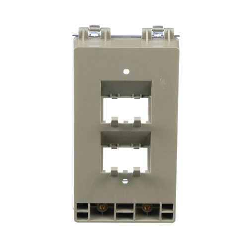 Placa de Pared Vertical, Resistente al Agua con Protección IP56, Acepta 4 Módulos Mini-Com, Color Gris