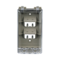 Placa de Pared Vertical, Resistente al Agua con Protección IP56, Acepta 4 Módulos Mini-Com, Color Gris