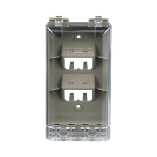 Placa de Pared Vertical, Resistente al Agua con Protección IP56, Acepta 4 Módulos Mini-Com, Color Gris