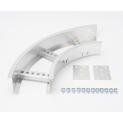 Curva Horizontal de Aluminio de 90° Perfil Z / Peralte 3 1/4" / Ancho 6" / Radio 8" / Incluye Tornillería (CHC90EZ314R8X6AK)