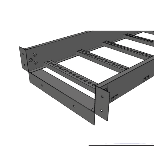 Conector de Escalera de Aluminio a Tablero (Caja) / Peralte 3 1/4" / Ancho 12" / Incluye Tornillería (CHCEC314X912K)