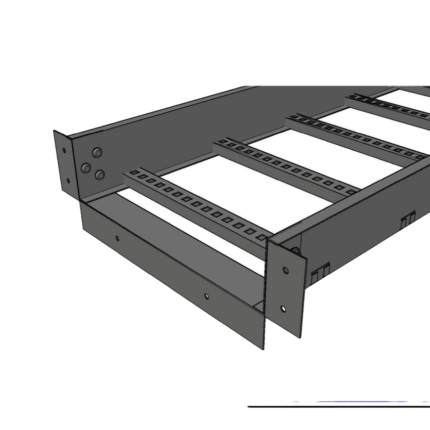 Conector de Escalera de Aluminio a Tablero (Caja) / Peralte 3 1/4" / Ancho 9" / Incluye Tornillería (CHCEC314X9AK)