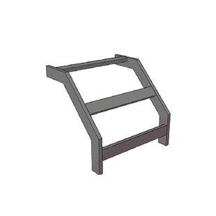 (CHCVET1X12EPK) CURVA VERTICAL EXTERIOR TUBULAR 1.5 DE PERALTE X 12 ANCHO PINTURA EPOX COLOR NEGRO, INCLUYE COPLe y tornilleria