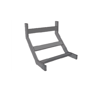 (CHCVIT1X12EPK) CURVA VERTICAL INTERIOR TUBULAR 1.5 DE PERALTE X 12 ANCHO PINT EPOx COLOR NEGRO, INCLUYE COPLes y tornilleria