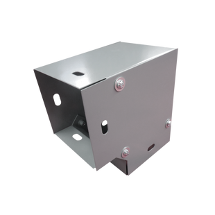 Derivación codo horizontal de 90 grados 65 x 65 mm, fabricado en lámina de acero al carbón