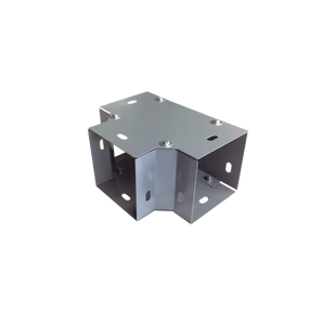 Derivación "T" horizontal 100 x 100 mm (3.94 x 3.94 pulg.), fabricado en lámina de acero al carbón