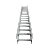 Escalera de Aluminio Portacables / Perfil Z / Peralte 3 1/4" /Paso 9" / Ancho 12" / 3.66 metros / Capacidad Máx. 274 Cables / Incluye Cople Union y Tornillería (CHEZ314P9X12AK)