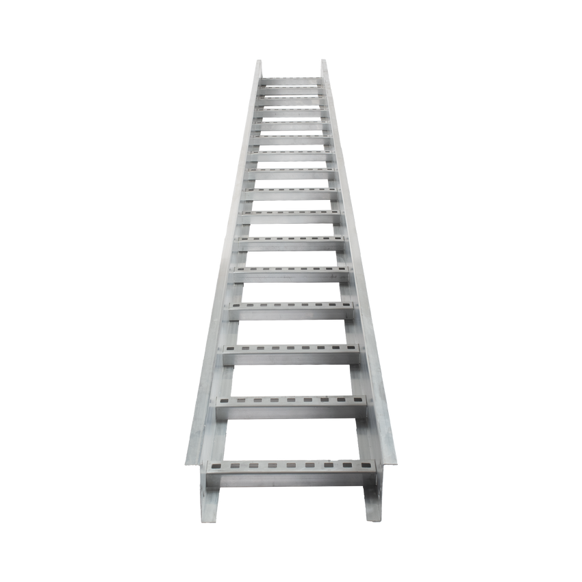 Escalera de Aluminio Portacables / Perfil Z / Peralte 3 1/4" /Paso 9" / Ancho 12" / 3.66 metros / Capacidad Máx. 274 Cables / Incluye Cople Union y Tornillería (CHEZ314P9X12AK)