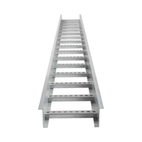 Escalera de Aluminio Portacables / Perfil Z / Peralte 3 1/4" /Paso 9" / Ancho 6" / 3.66 metros / Capacidad Máx. 137 Cables / Incluye Cople Union y Tornillería