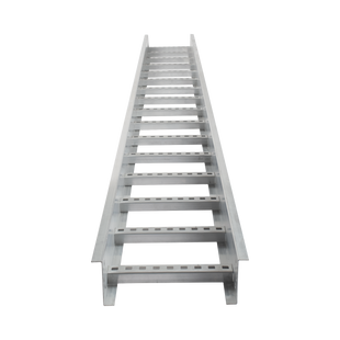 Escalera de Aluminio Portacables / Perfil Z / Peralte 3 1/4" /Paso 9" / Ancho 6" / 3.66 metros / Capacidad Máx. 137 Cables / Incluye Cople Union y Tornillería