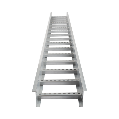 Escalera de Aluminio Portacables / Perfil Z / Peralte 3 1/4" /Paso 9" / Ancho 6" / 3.66 metros / Capacidad Máx. 137 Cables / Incluye Cople Union y Tornillería