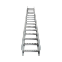 Escalera de Aluminio Portacables / Perfil Z / Peralte 3 1/4" /Paso 9" / Ancho 9" / 3.66 metros / Capacidad Máx. 205 Cables / Incluye Cople Union y Tornillería