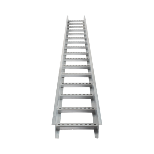 Escalera de Aluminio Portacables / Perfil Z / Peralte 3 1/4" /Paso 9" / Ancho 9" / 3.66 metros / Capacidad Máx. 205 Cables / Incluye Cople Union y Tornillería