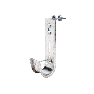 Soporte (Gancho) tipo J-Hook, hasta 14 cables Cat6, ideal para soportar cableado en los espacios de manipulación al aire, Para instalación en interior