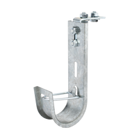 Soporte (Gancho) tipo J-Hook, hasta 28 cables Cat6, ideal para soportar cableado en los espacios de manipulación al aire, Para instalación en interior