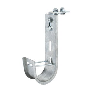 Soporte (Gancho) tipo J-Hook, hasta 28 cables Cat6, ideal para soportar cableado en los espacios de manipulación al aire, Para instalación en interior