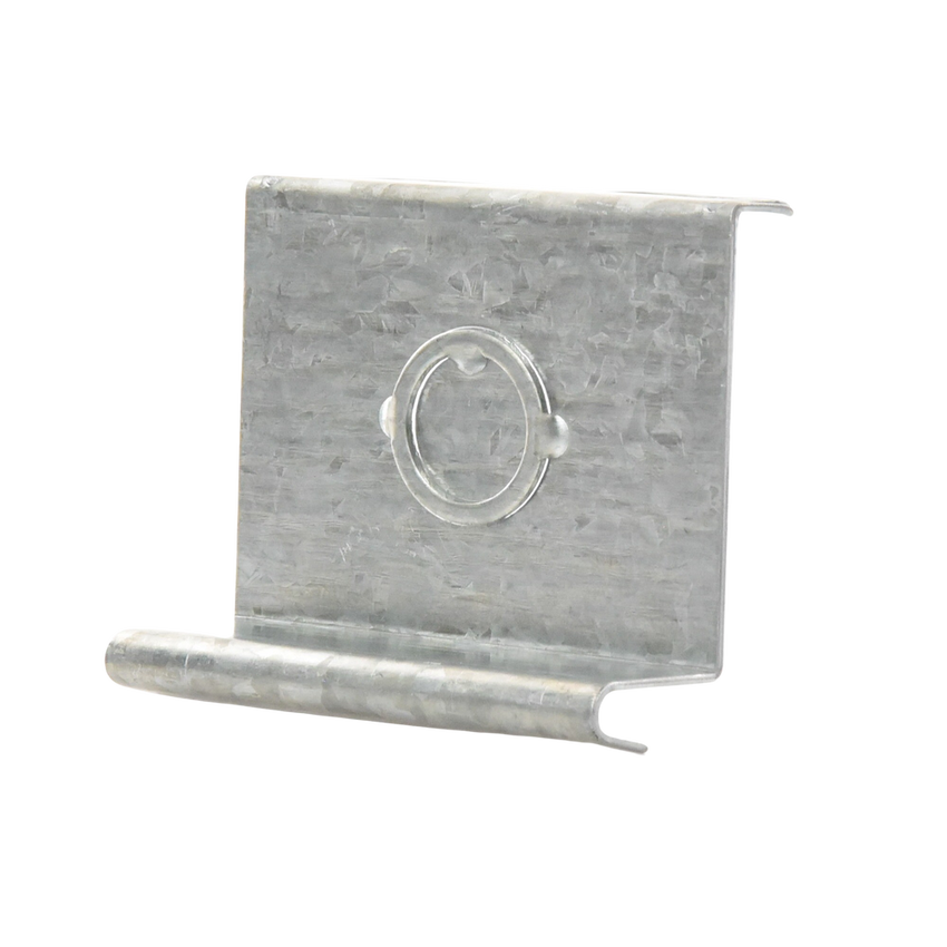 Placa salida a tubo automática con chequeador 1/2 y 3/4 de 66 mm, con acabado Electro Zinc