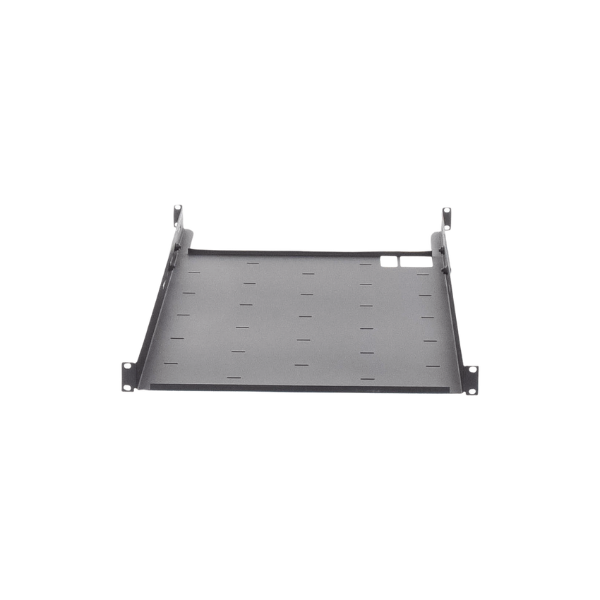 Charola Ajustable para Rack de 19" de 4 postes de 1 Unidad de Espacio. Profundidad de 633 a 816 mm