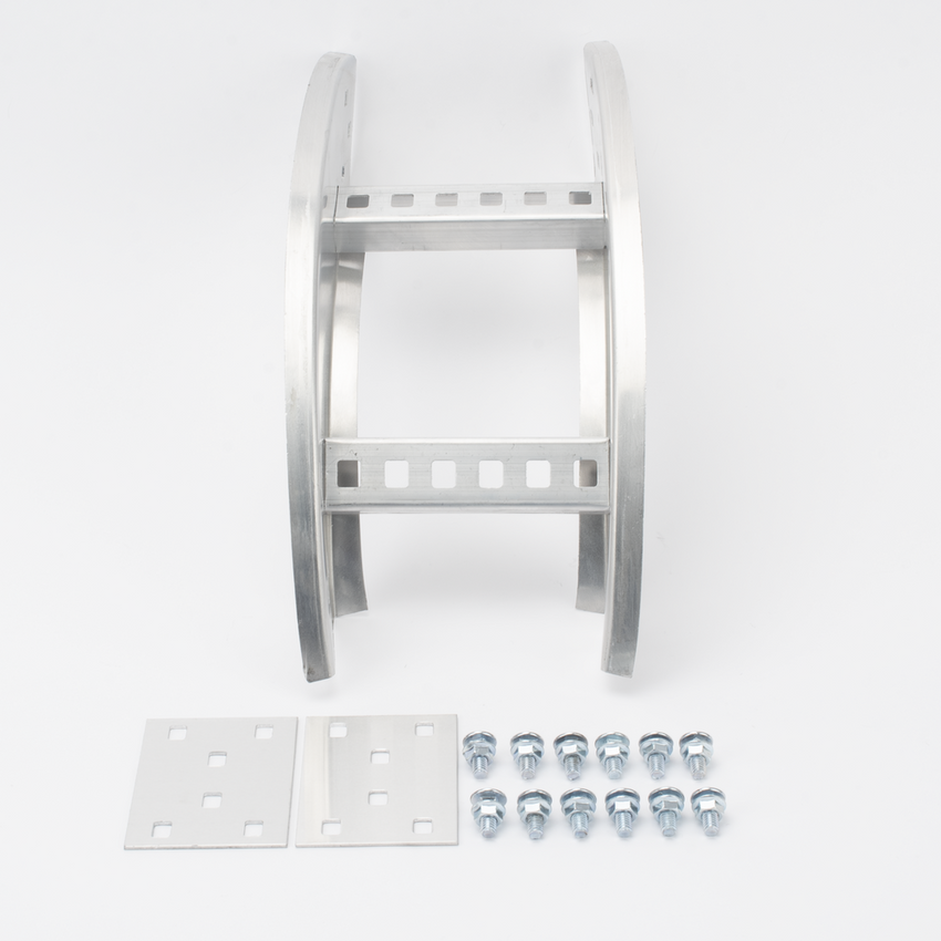 Curva Vertical Exterior de Aluminio de 90° Perfil Z / Peralte 3 1/4" / Ancho 6" / Radio 8" / Incluye Tornillería