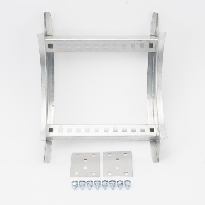 Curva Vertical Interior de Aluminio de 90° Perfil Z / Peralte 3 1/4" / Ancho 12" / Radio 8" / Incluye Tornillería (CHVI90EZ314R8X12AK)