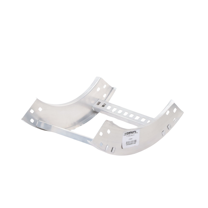 Curva Vertical Interior de Aluminio de 90° Perfil Z / Peralte 3 1/4" / Ancho 12" / Radio 8" / Incluye Tornillería (CHVI90EZ314R8X12AK)