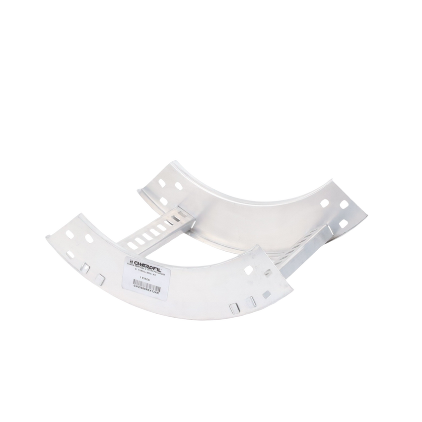 Curva Vertical Interior de Aluminio de 90° Perfil Z / Peralte 3 1/4" / Ancho 12" / Radio 8" / Incluye Tornillería (CHVI90EZ314R8X12AK)