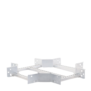 Derivación "X" Horizontal de Aluminio Perfil Z / Peralte 3 1/4" / Ancho 12"/ Radio 8" / Incluye Tornillería (CHXHEZ314R8X12AK)