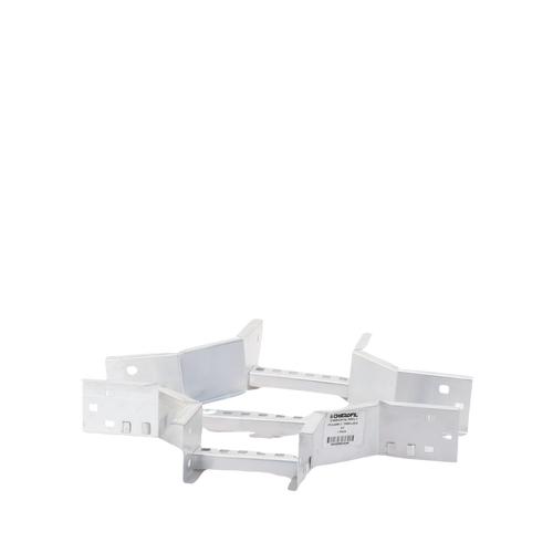 Derivación "X" Horizontal de Aluminio Perfil Z / Peralte 3 1/4" / Ancho 6"/ Radio 8" / Incluye Tornillería (CHXHEZ314R8X6AK)