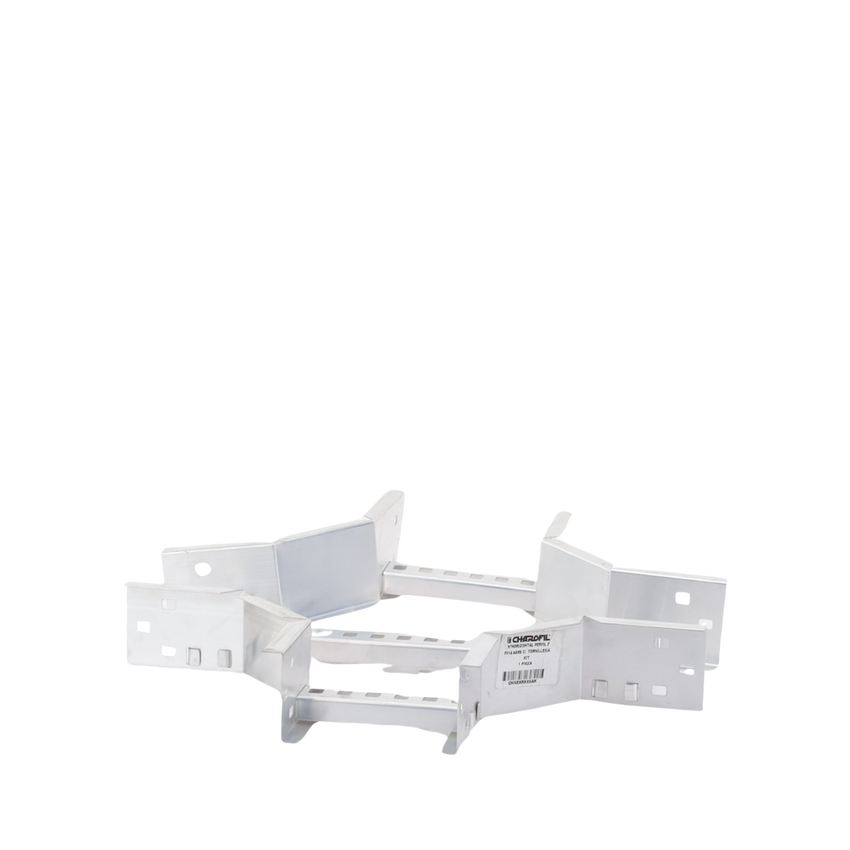 Derivación "X" Horizontal de Aluminio Perfil Z / Peralte 3 1/4" / Ancho 6"/ Radio 8" / Incluye Tornillería (CHXHEZ314R8X6AK)