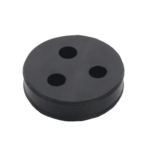 Inserto de Caucho de 4" Con Tres Orificios para Cable de 1/2 in