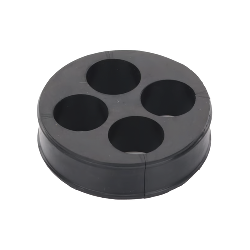 Inserto de Caucho de 4" Con Cuatro Orificios para Cable de 7/8 in