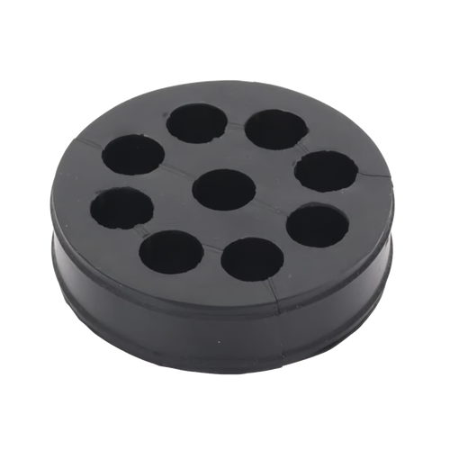 Inserto de Caucho de 4" Con Nueve Orificios para Cable de 1/2 in