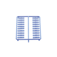 Paquete de 100 Iconos de Datos de Instalación a Presión, Para Jacks Mini-Com de Panduit, De Plástico, Color Azul