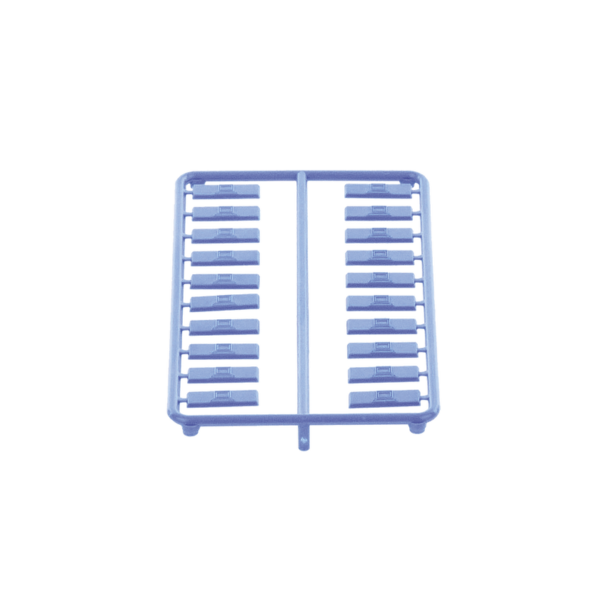 Paquete de 100 Iconos de Datos de Instalación a Presión, Para Jacks Mini-Com de Panduit, De Plástico, Color Azul