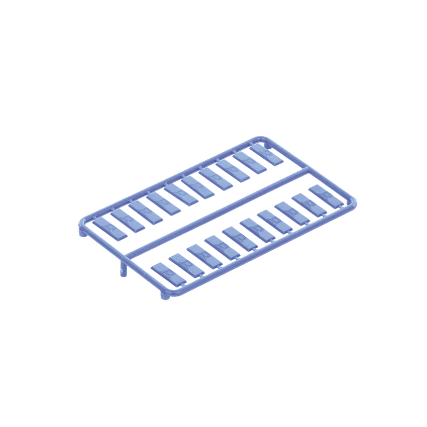 Paquete de 100 Iconos de Datos de Instalación a Presión, Para Jacks Mini-Com de Panduit, De Plástico, Color Azul