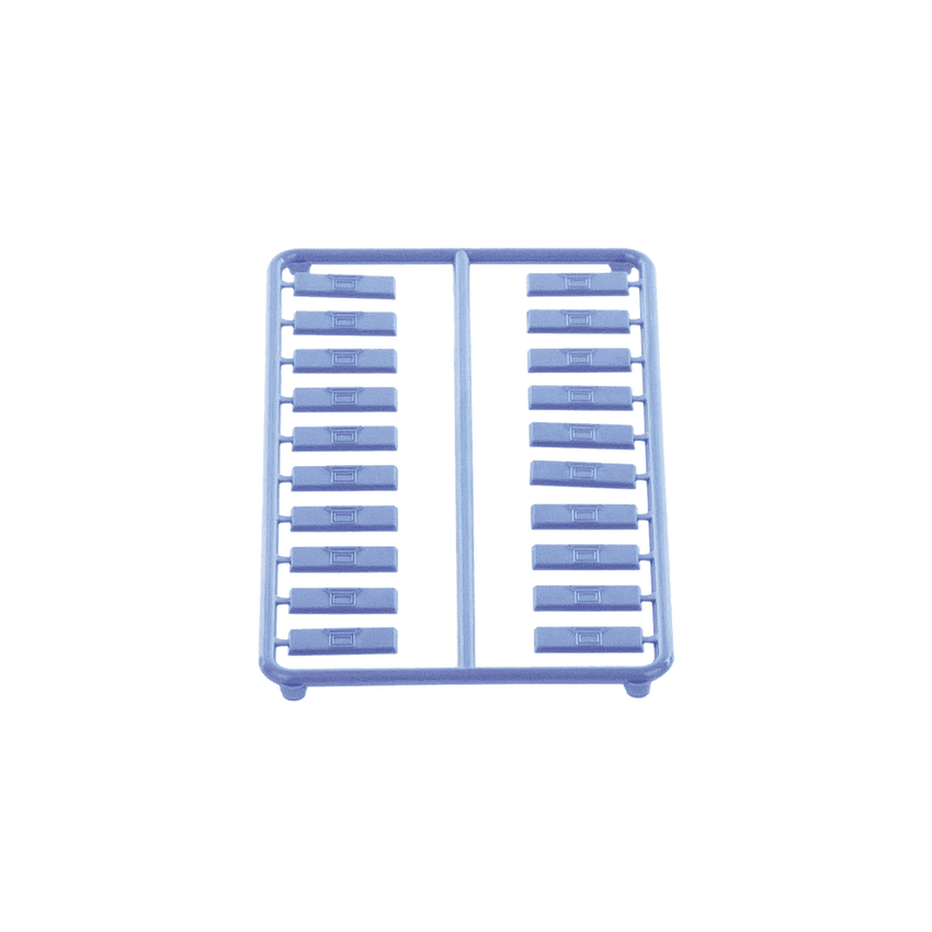 Paquete de 100 Iconos de Datos de Instalación a Presión, Para Jacks Mini-Com de Panduit, De Plástico, Color Azul